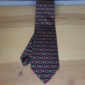 John W. Nordstrom Silk Black with Gold/Red Pattern